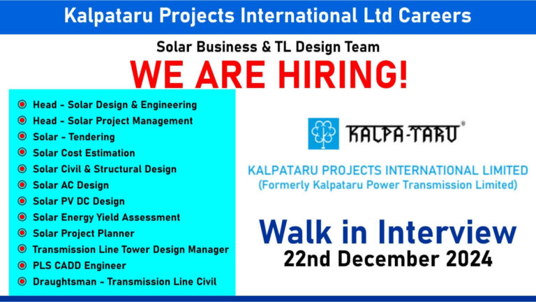 Kalpataru Projects International Ltd Careers