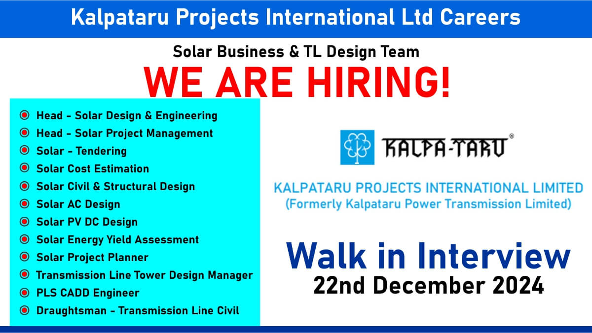 Kalpataru Projects International Ltd Careers