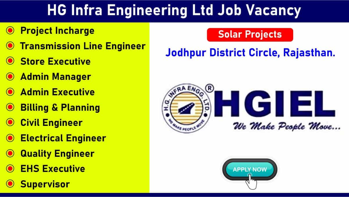 HG Infra Engineering Ltd Job Vacancy