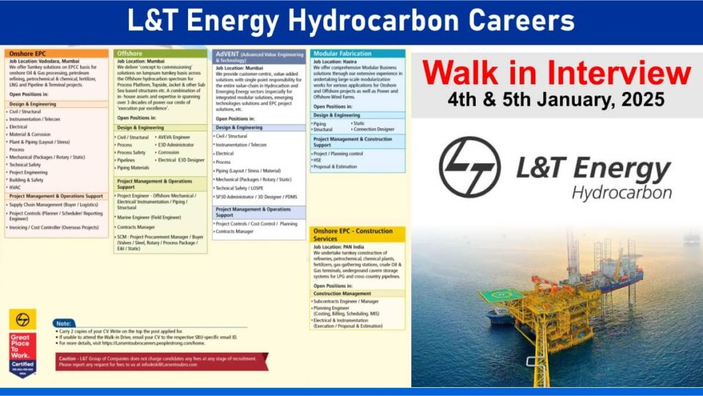 L&T Energy Hydrocarbon Careers