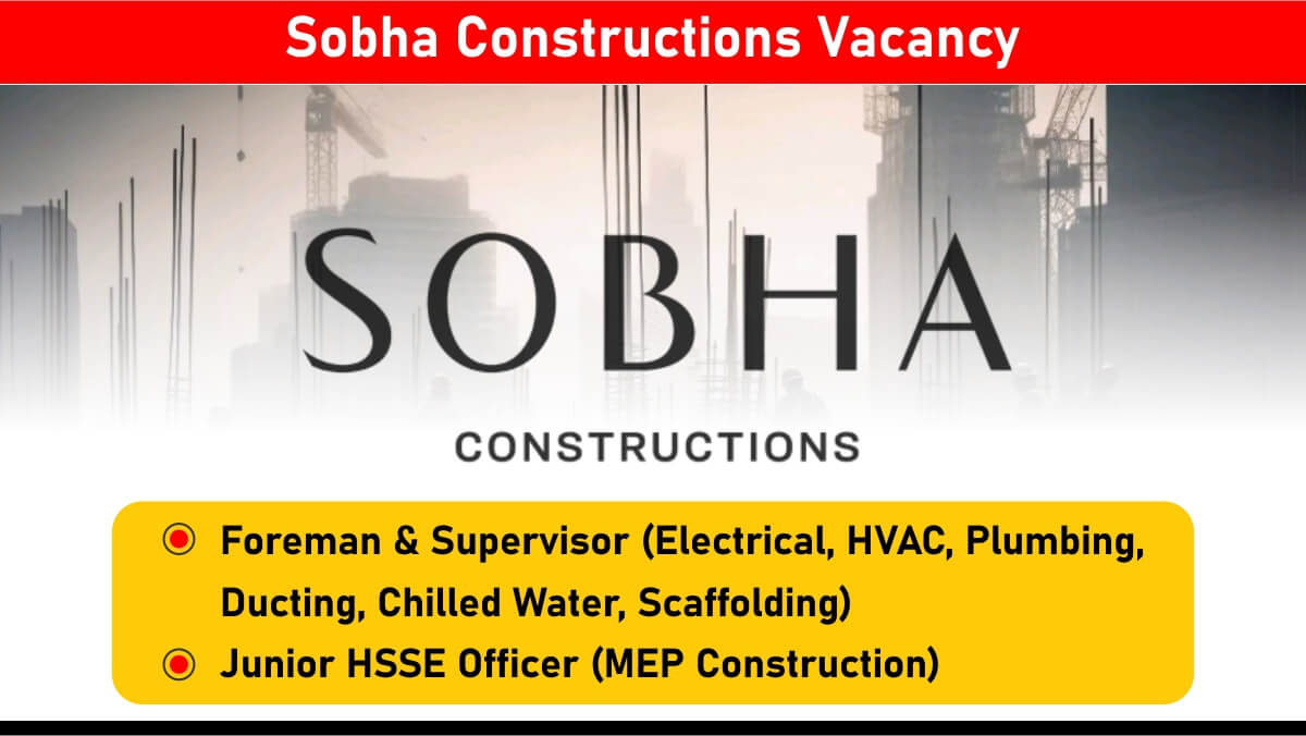 Sobha Constructions Vacancy