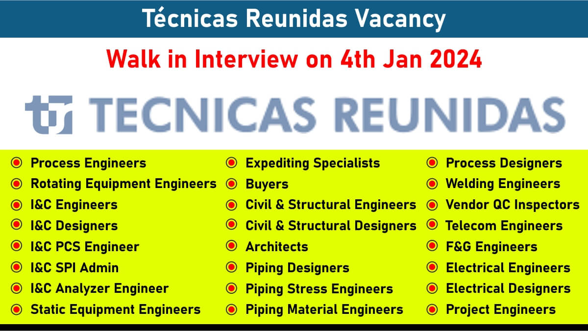 Técnicas Reunidas Vacancy