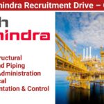 Tech Mahindra Recruitment Drive – Oil & Gas | For Designers/Engineers