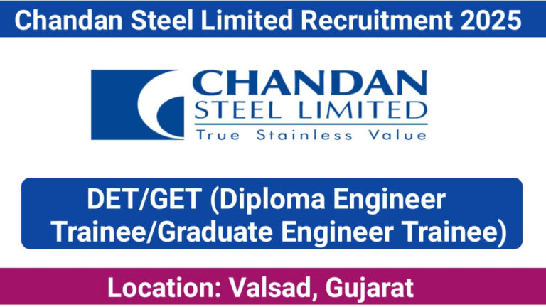 Diploma / Graduate Engineer Trainees Jobs 2025 | Branches: Mechanical, Electrical, Metallurgy Engineering