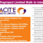 Capacite Infraproject Limited Walk-In Interview 2025 | Date: Saturday, 11th January 2025