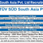 TÜV SÜD South Asia Pvt. Ltd Hiring 2025 | Project Site: JSW Steel, Dolvi, Taluka-Pen, Maharashtra