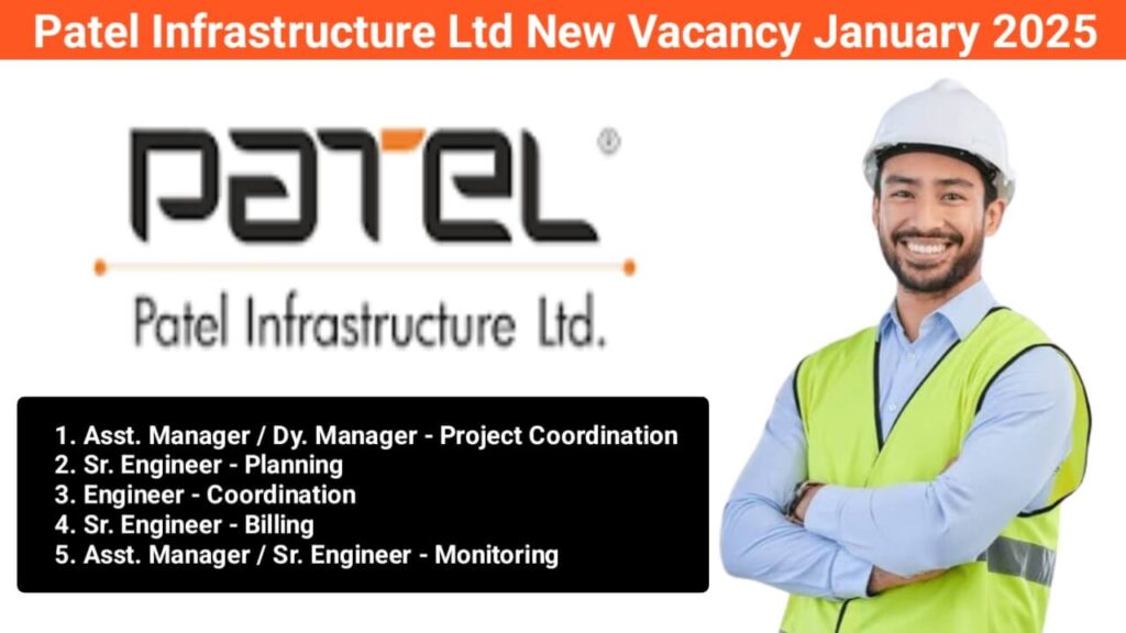 Patel Infrastructure Limited New Vacancy January 2025