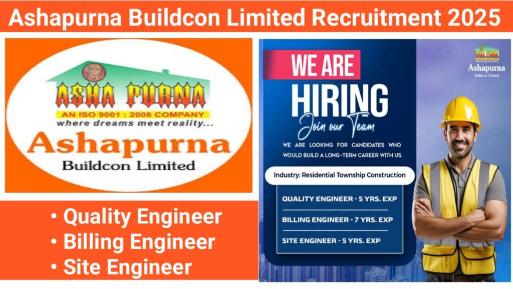 Ashapurna Buildcon Limited Recruitment 2025 | Construction Jobs In Jodhpur