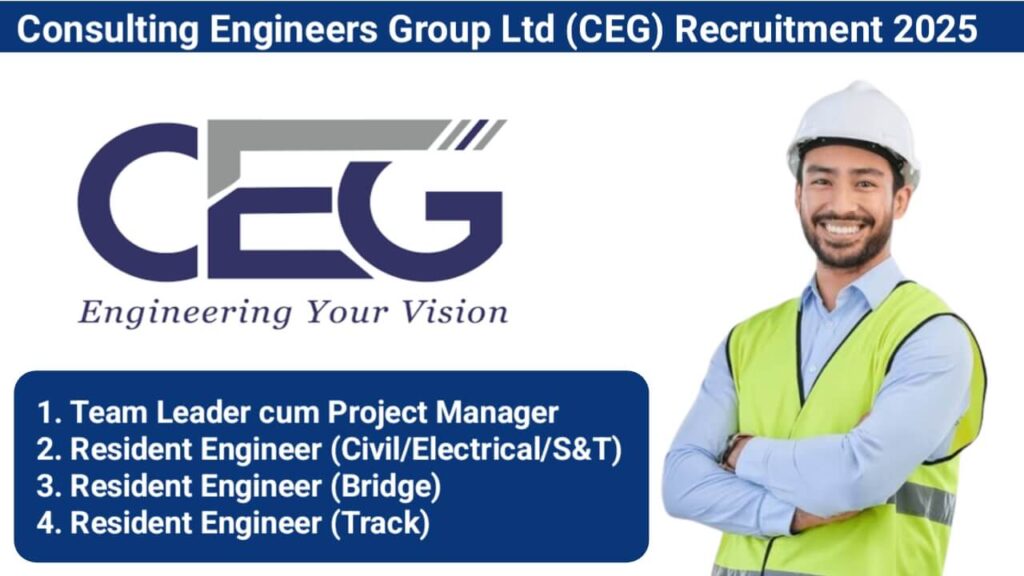 Consulting Engineers Group Ltd (CEG) Recruitment 2025 | For Civil, Electrical, or Mechanical Engineering