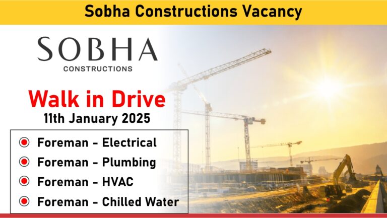 Sobha Constructions Vacancy