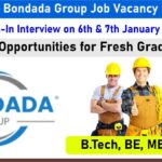 Bondada Group Job Vacancy