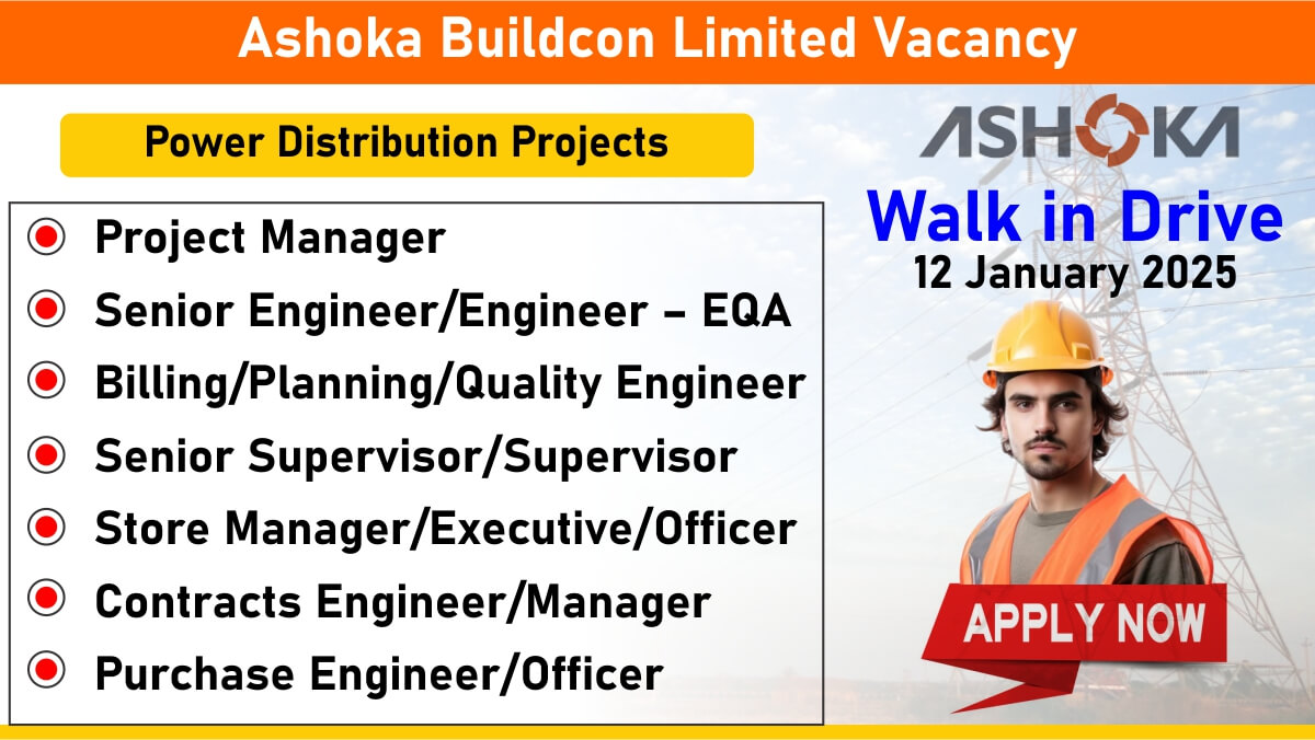 Ashoka Buildcon Limited Vacancy