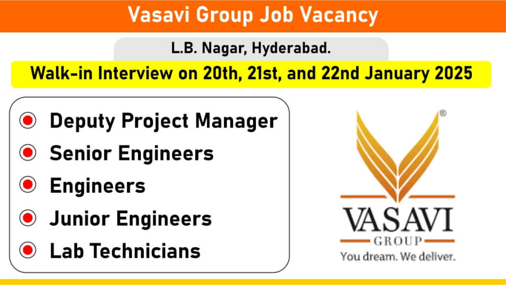 Vasavi Group Job Vacancy