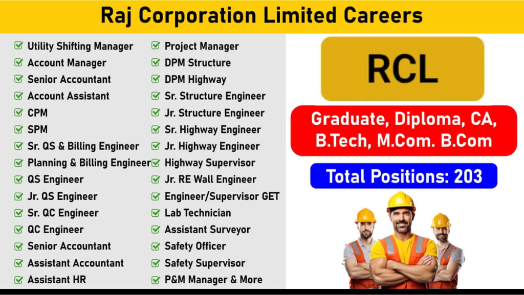 Raj Corporation Limited Careers