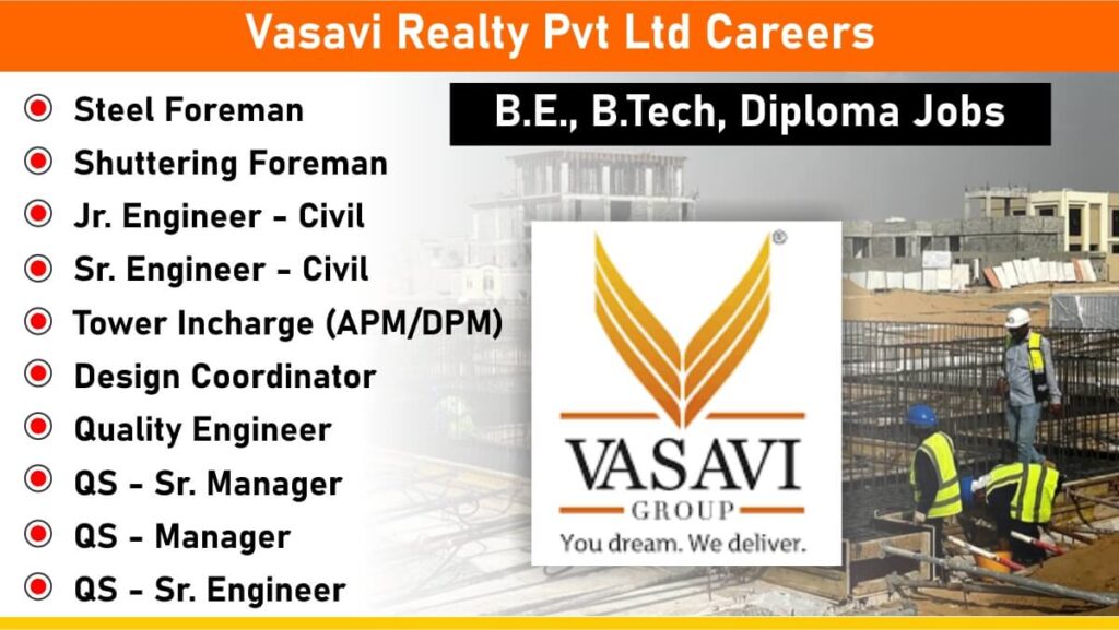 Vasavi Realty Pvt Ltd Careers