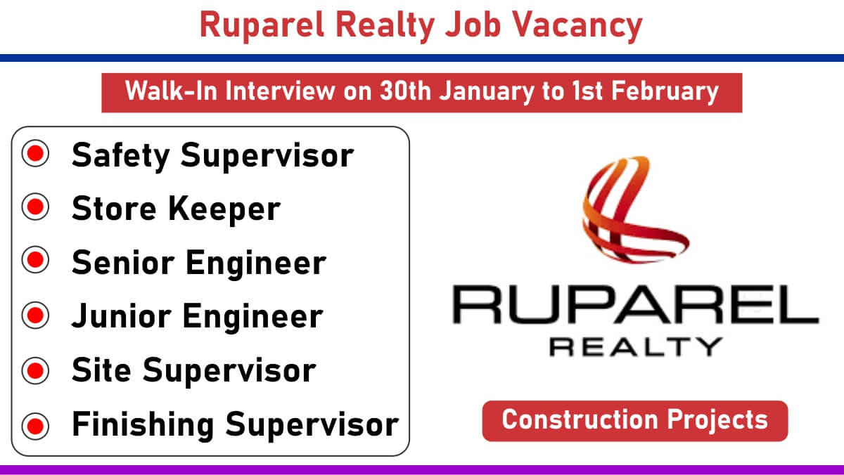 Ruparel Realty Job Vacancy