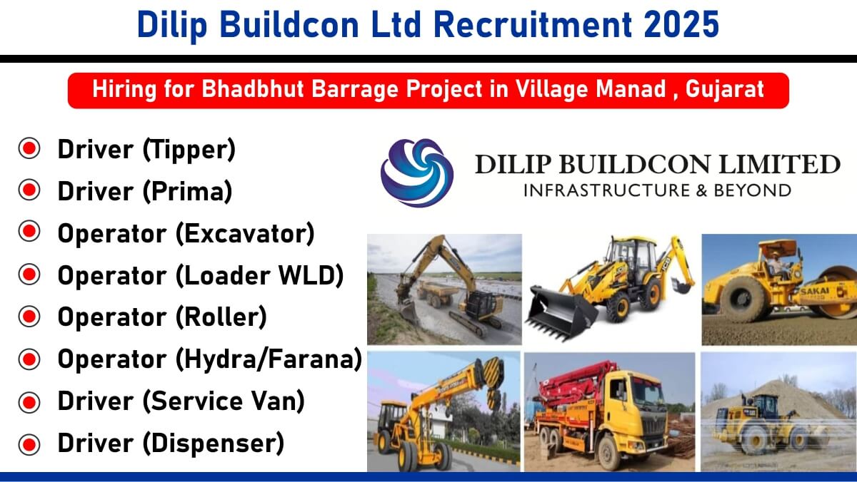 Dilip Buildcon Ltd Recruitment 2025