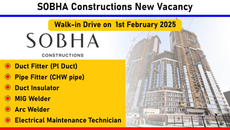 SOBHA Constructions New Vacancy