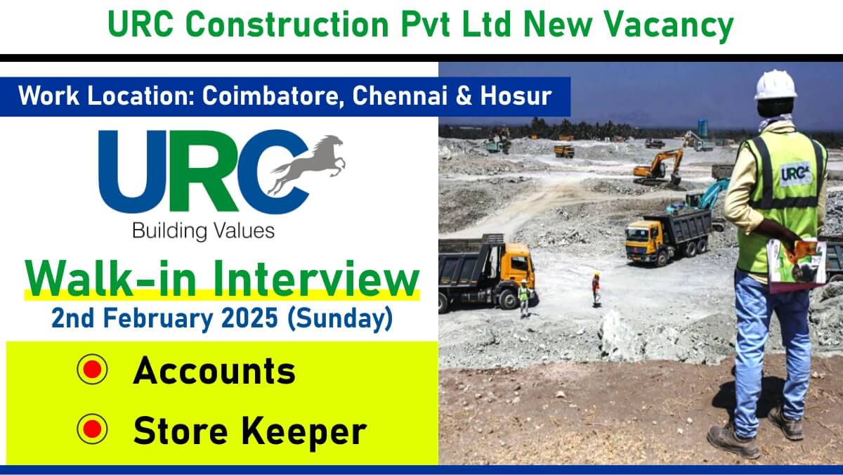 URC Construction Pvt Ltd New Vacancy