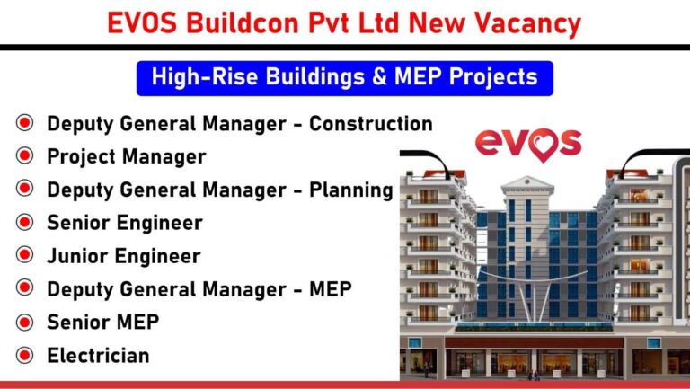 EVOS Buildcon Pvt Ltd New Vacancy