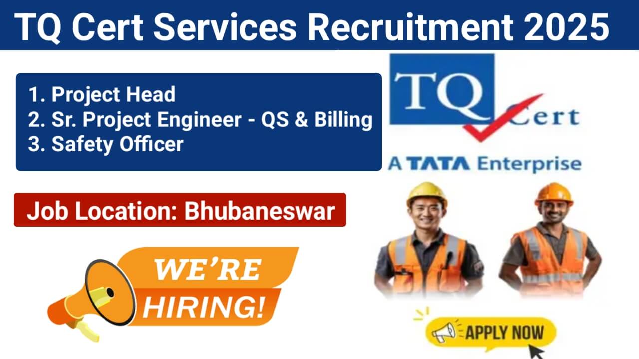 TQ Cert Services Jobs, Tata Projects Jobs, Project Management Jobs, High-Rise Residential Projects, Bhubaneswar Jobs