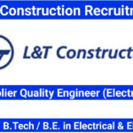 L&T Construction Hiring 2025 | For Electrical & Electronics or Electrical Engineer