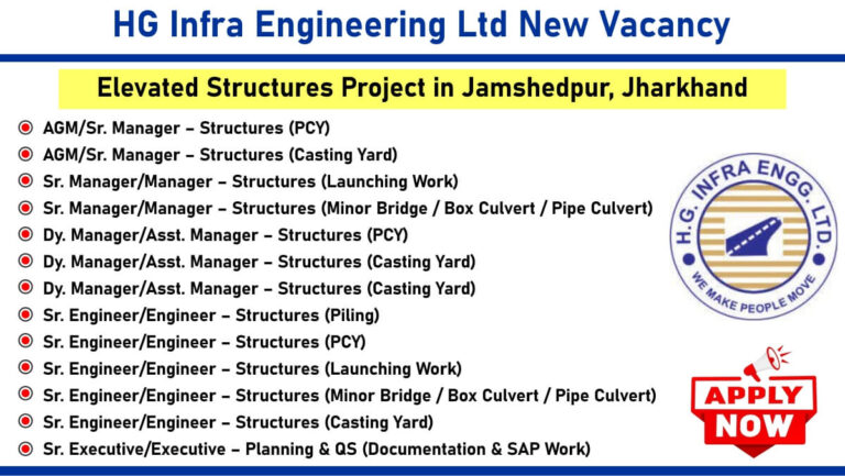 HG Infra Engineering Ltd New Vacancy