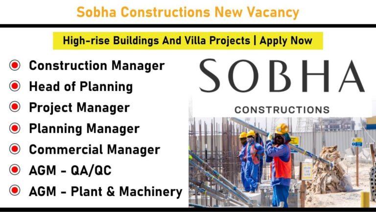 Sobha Constructions New Vacancy