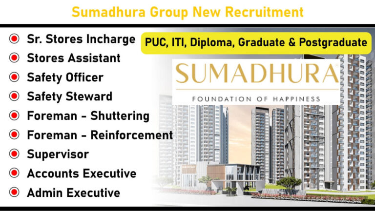 Sumadhura Group New Recruitment