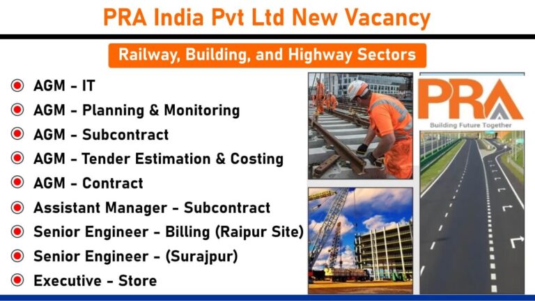 PRA India Pvt Ltd New Vacancy