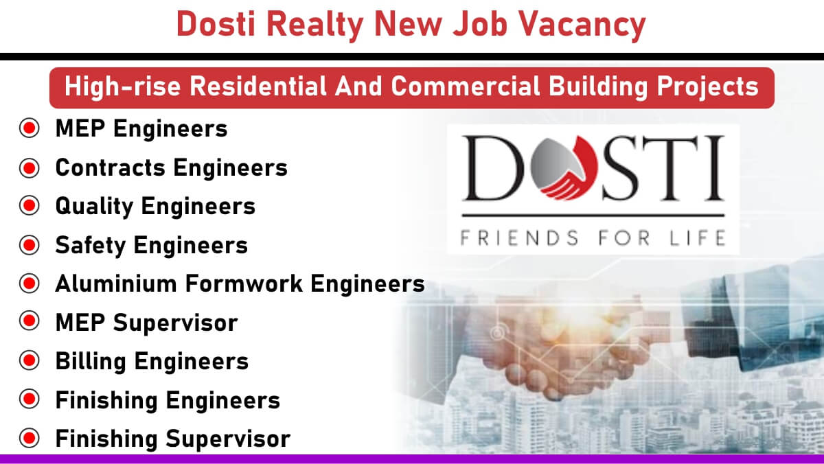 Dosti Realty Recruitment 2025 | Location: Thane, Kalher, Bhiwandi, Mumbai