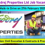 Godrej Properties Ltd Job Vacancy