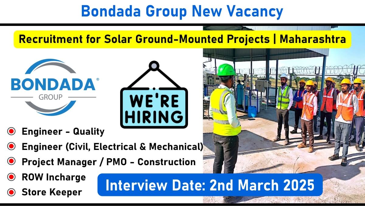 Bondada Group New Vacancy