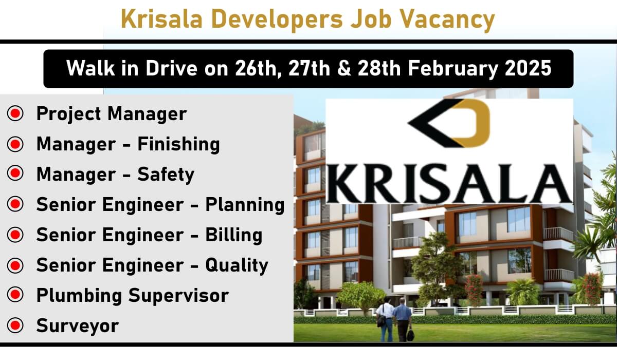 Krisala Developers Job Vacancy