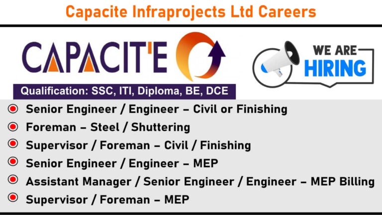 Capacite Infraprojects Ltd Careers