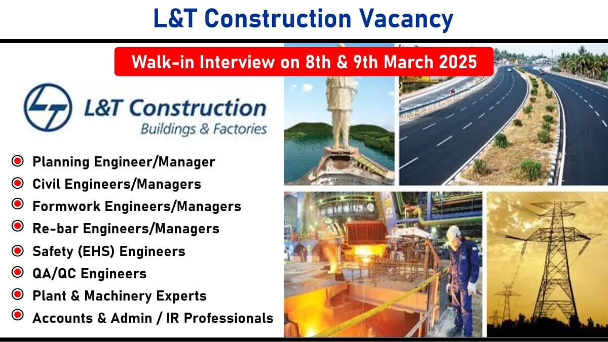 L&T Construction Vacancy