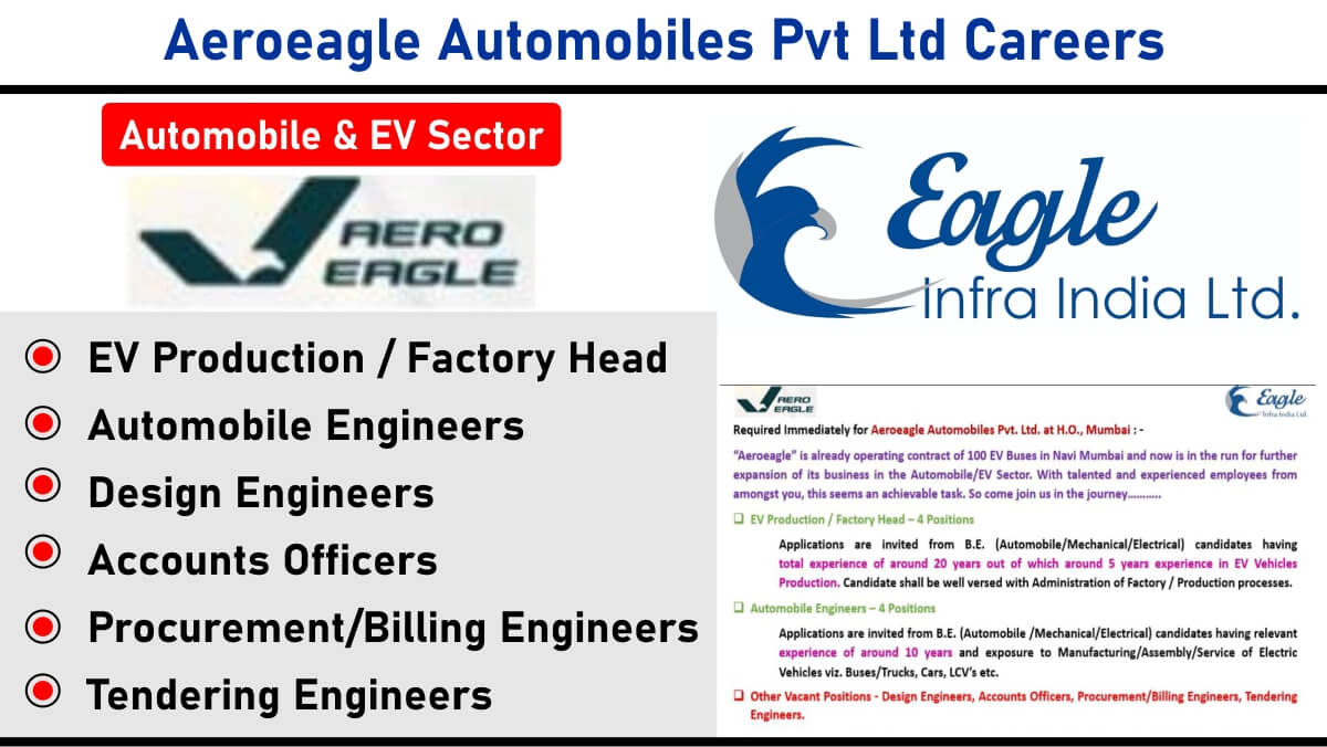 Aeroeagle Automobiles Pvt Ltd Careers