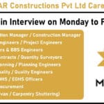 MFAR Constructions Pvt Ltd Careers