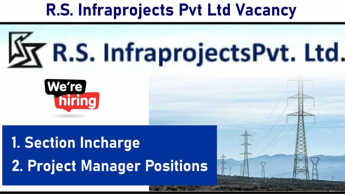 R.S. Infraprojects Pvt Ltd Vacancy