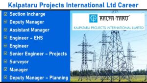 Kalpataru Projects International Ltd Career – Transmission and Distribution (T&D) projects | Andhra Pradesh and Rajasthan