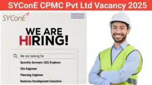 SYConE CPMC Pvt Ltd Vacancy 2025 | QS Engineer Jobs, Planning Engineer Careers