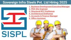 Sovereign Infra Steels Pvt. Ltd New Vacancy | PEB Engineer Jobs