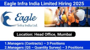 Eagle Infra India Limited Hiring 2025 | Infrastructure Jobs In Mumbai
