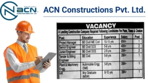 ACN Constructions Pvt. Ltd Walk-In Interview 2025 | ACN Constructions Pvt. Ltd Recruitment 2025