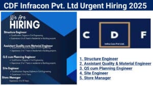 CDF Infracon Pvt. Ltd  Hiring 2025 | Civil Engineering Jobs | Residential Construction Careers