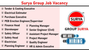 Surya Group Job Vacancy – Recruitment for Multiple Positions | Apply Now