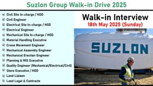 Suzlon Group Walk-in Drive 2025 – Join the Green Energy Revolution!