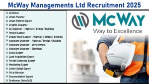 McWay Managements Ltd Recruitment 2025 – Project Management Consultant (PMC) Jobs in Gujarat