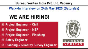 Bureau Veritas India Pvt. Ltd. Vacancy – Walk-In Interview on 24th May 2025 (Saturday)