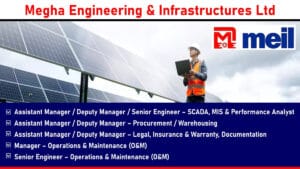 Megha Engineering & Infrastructures Ltd: Solar O&M Experts Wanted | Hyderabad, Maharashtra, Karnataka